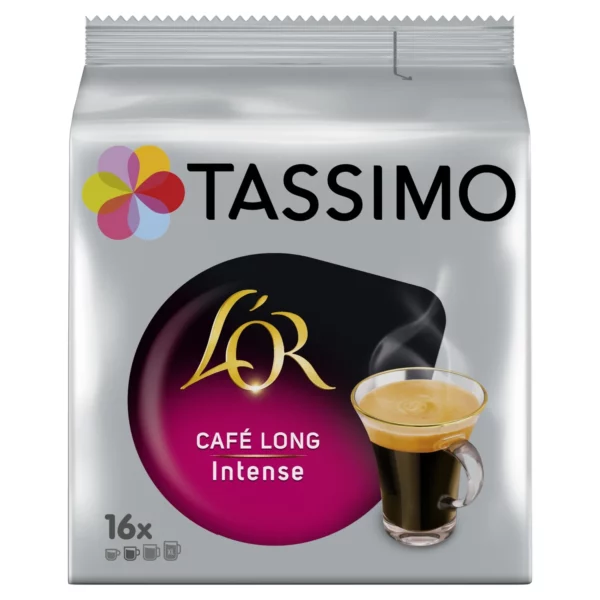 Café Dosettes Café Long Intense L'Or Compatible Tassimo TASSIMO le paquet de 16 dosettes