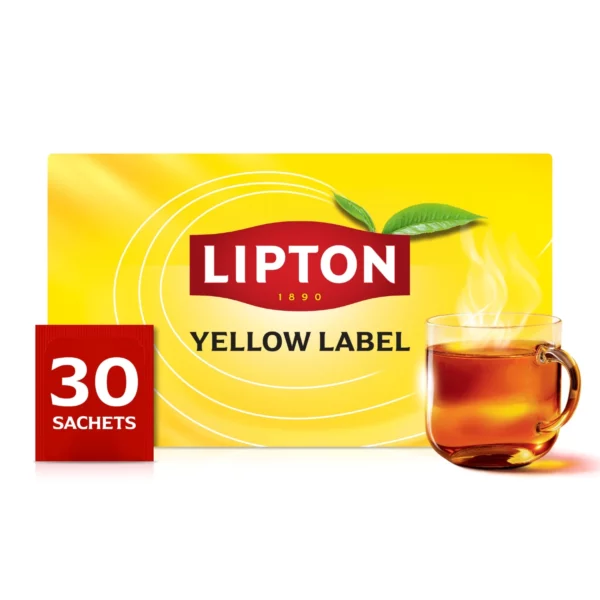 Thé Noir Yellow Label Origine Kenya LIPTON la boite de 30 sachets
