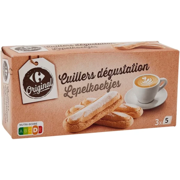 Biscuits Cuillers de Dégustation CARREFOUR ORIGINAL la boite de 125g