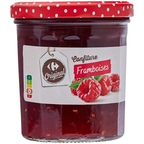 Confiture framboise CARREFOUR ORIGINAL le pot de 370g