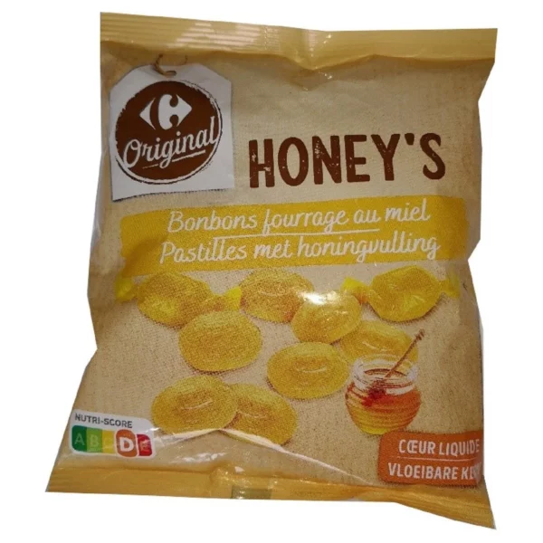 Bonbons fourrage au miel CARREFOUR ORIGINAL le paquet de 200g