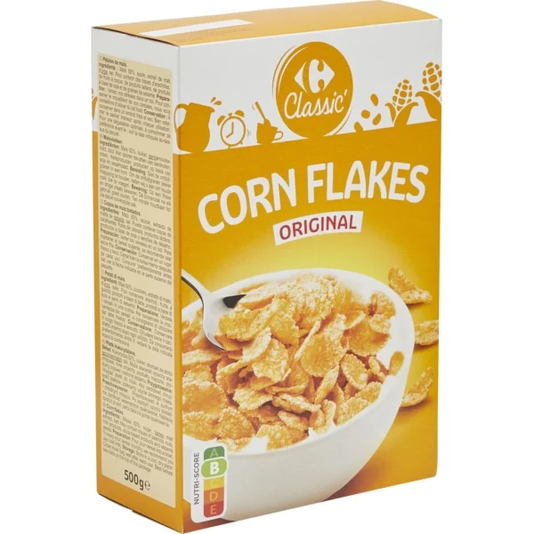 Céréales Corn Flakes Original CARREFOUR CLASSIC' le paquet de 500g